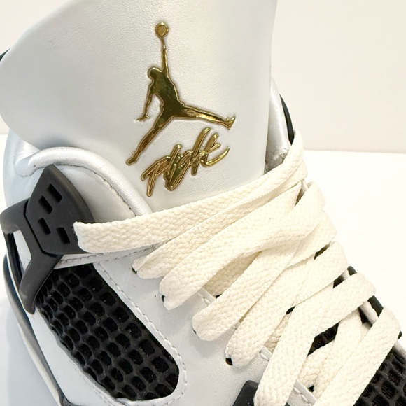 NIKE Air Jordan 4 Retro Platinum Gold Sneakers - Brand New - Picture 4 of 12